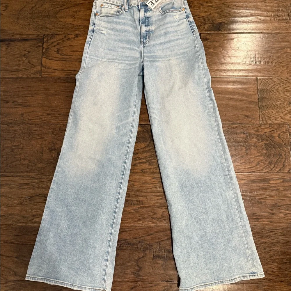 Daze Women's Light Blue Flare Jeans - Far Out - Picture 2 of 5